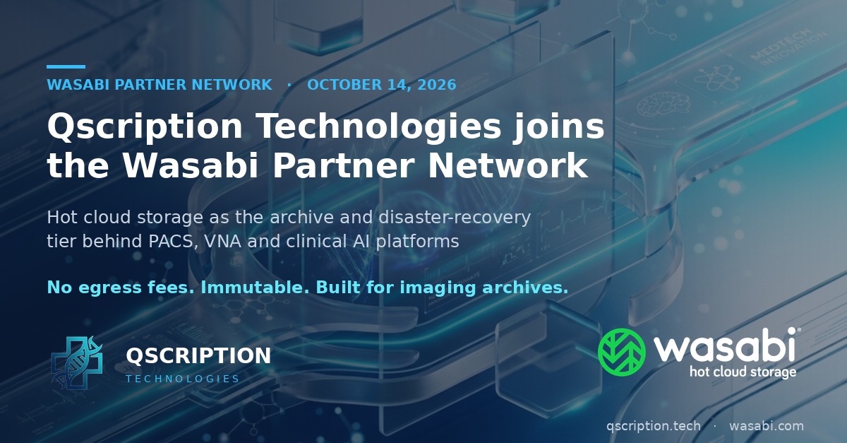 Qscription Technologies joins the Wasabi Partner Network